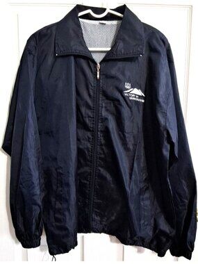 Unbranded Men's L Full Zip Navy Windbreaker USA Olympics Victory in Vancouver